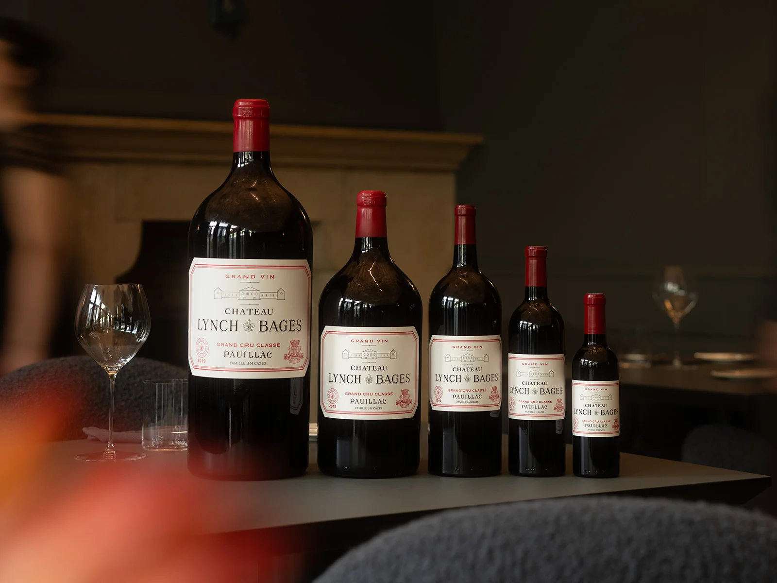 Château Lynch-Bages in fünf Flaschengrößen